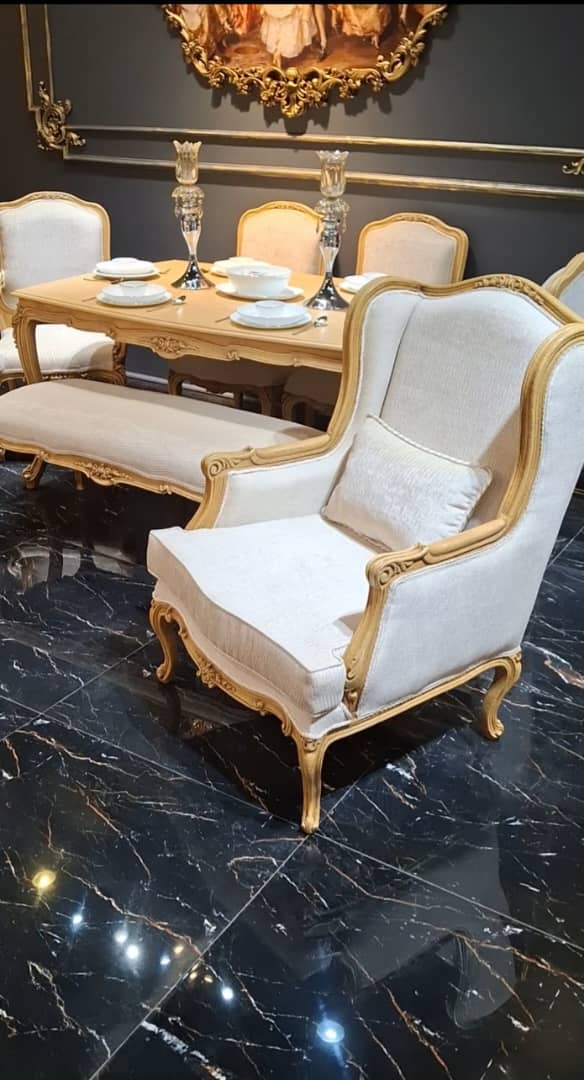 مبل کلاسیک مدل نوبل | طراحی مدرن با چوب راش