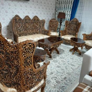 مبل سلطنتی مدل گلریز، مبل چوب گردو و راش، قیمت مبل استیل گلریز